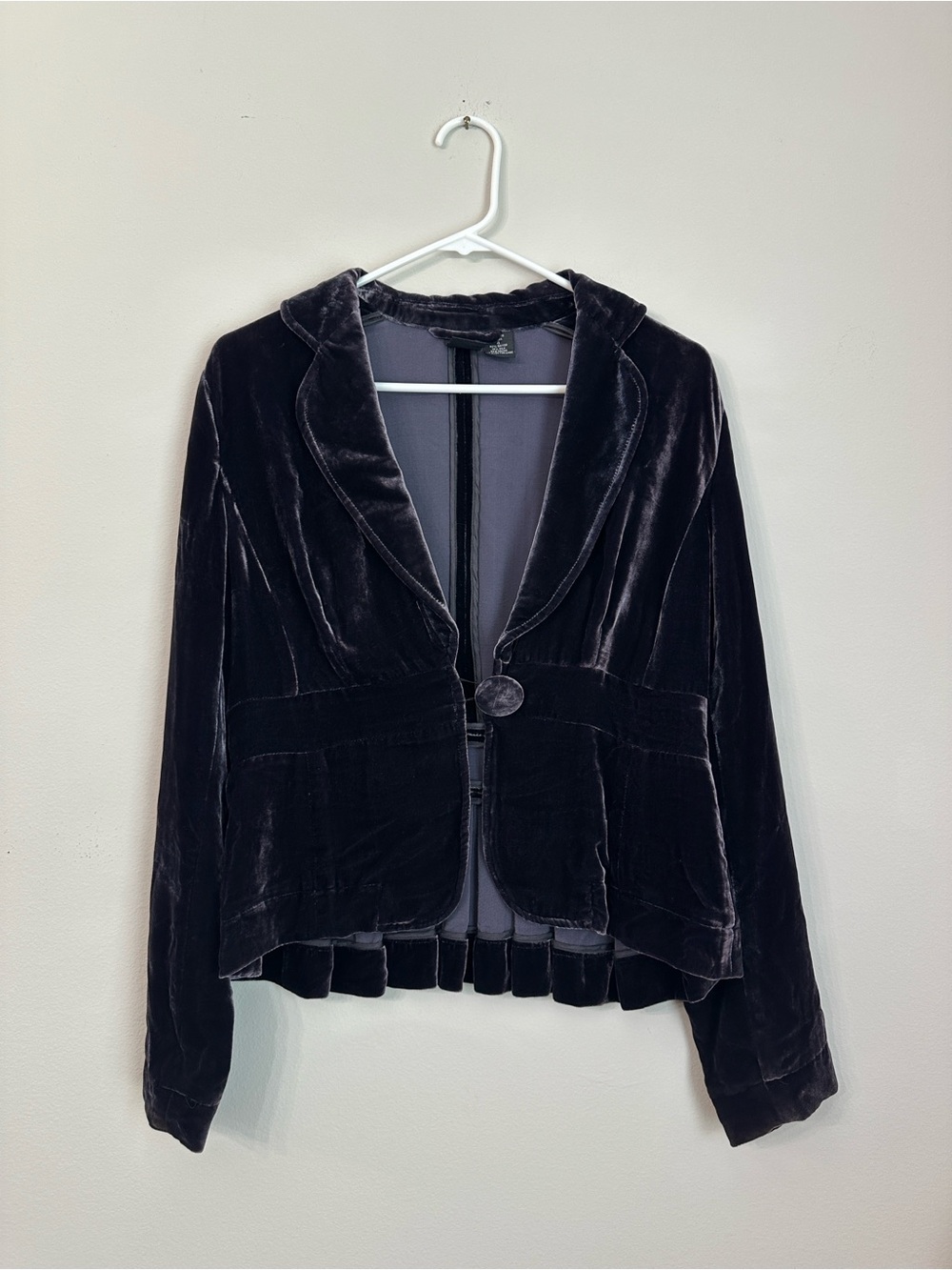 Women's Black Velvet Blazer